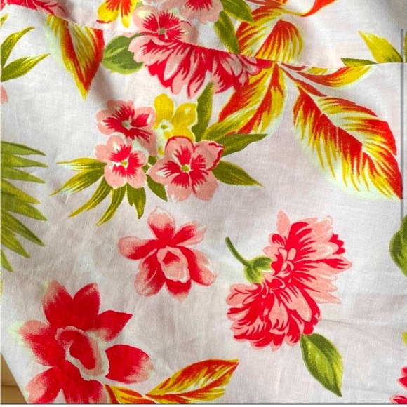 Vintage Tropical Malibu Barbie Tiki Floral Retro Pinup Strapless Midi Dress - Picture 6 of 6